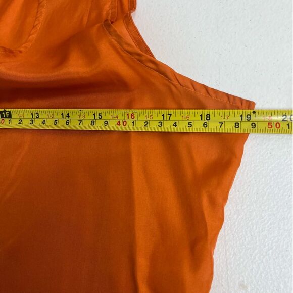 New York City Design Co Silk Floral Ruffle Sequin Pumpkin Top Women Size Small - Picture 9 of 11